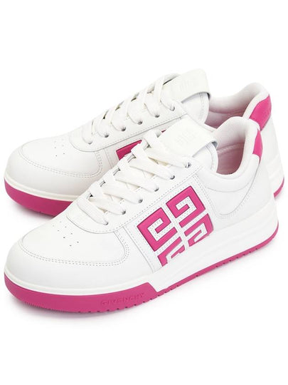 G4 Leather Low Top Sneakers Pink White - GIVENCHY - BALAAN 2