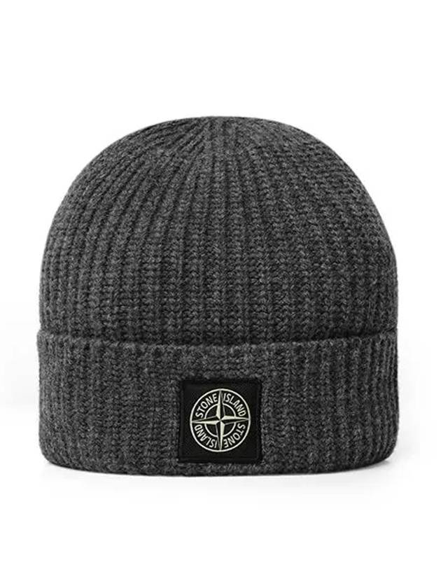 N10B5 V0M67 Mini Wappen Logo Ribbed Wool Beanie - STONE ISLAND - BALAAN 5