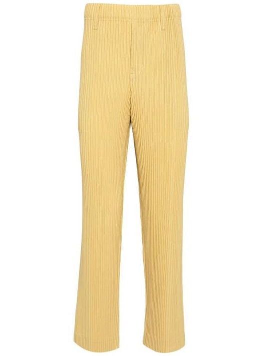 Tailored Pleated 1 Straight Pants Yellow - ISSEY MIYAKE - BALAAN 2