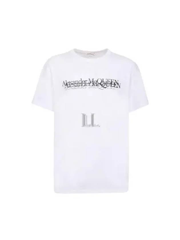 Logo Stamp Short Sleeve T-Shirt White - ALEXANDER MCQUEEN - BALAAN 2