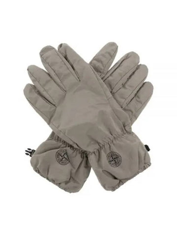 Logo Nylon Gloves Beige - STONE ISLAND - BALAAN 1