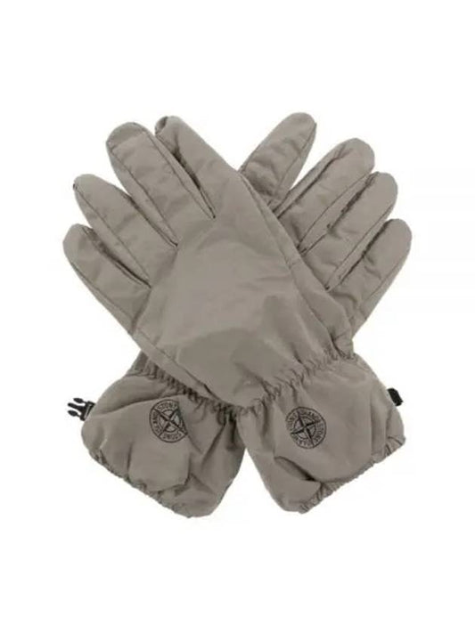 Logo Nylon Gloves Beige - STONE ISLAND - BALAAN 2