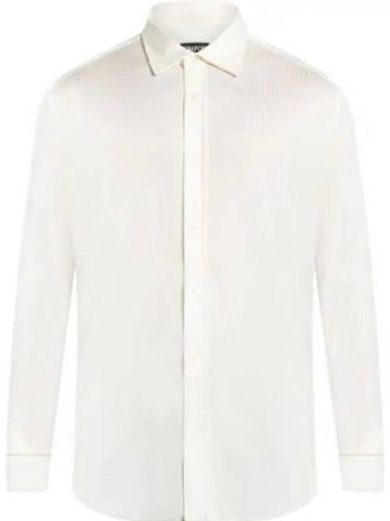 Pocket Long Sleeve Shirt White - TOM FORD - BALAAN 1