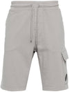 Light Fleece Utility Shorts Grey - CP COMPANY - BALAAN 1