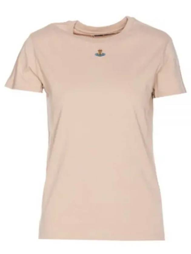 Embroided ORB Peru Short Sleeve T-Shirt Beige - VIVIENNE WESTWOOD - BALAAN 2