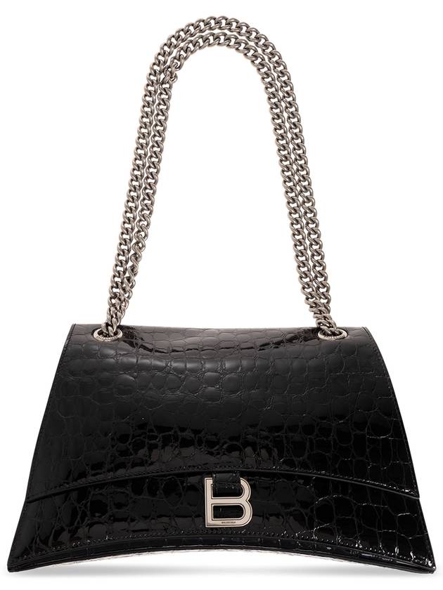 Medium Crush Chain Shoulder Bag Black - BALENCIAGA - BALAAN 2