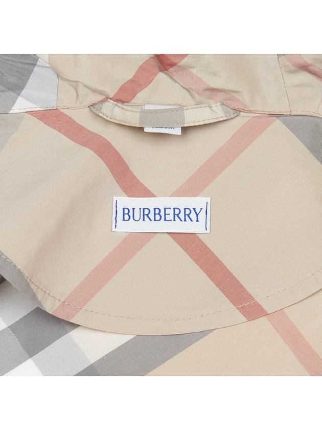 Kids Check Hooded Zip-Up Jacket Pale Stone - BURBERRY - BALAAN 8