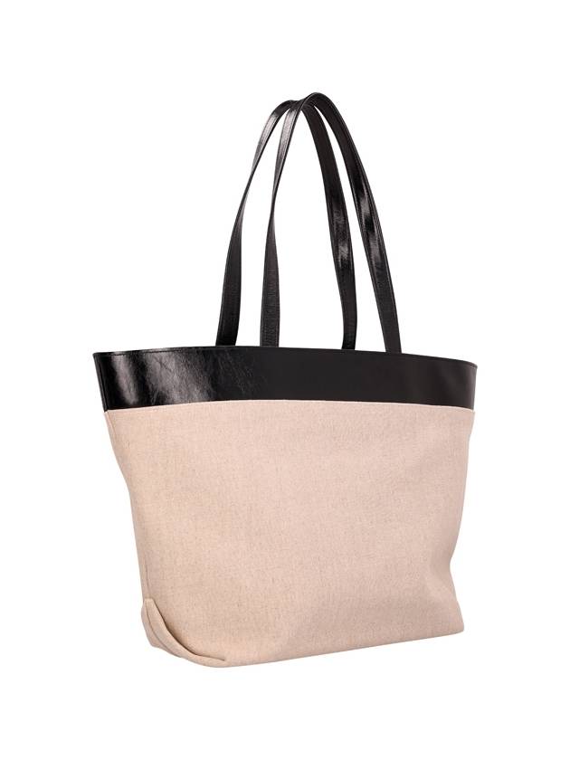 East West Shopping Tote Bag Natural - AMI - BALAAN 3