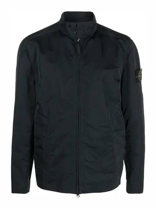 Hyper Dense Nylon Raso Zip Up Jacket Black - STONE ISLAND - BALAAN 1