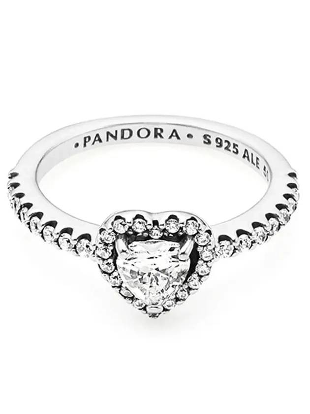 Elevated Heart Sterling Ring Silver - PANDORA - BALAAN.