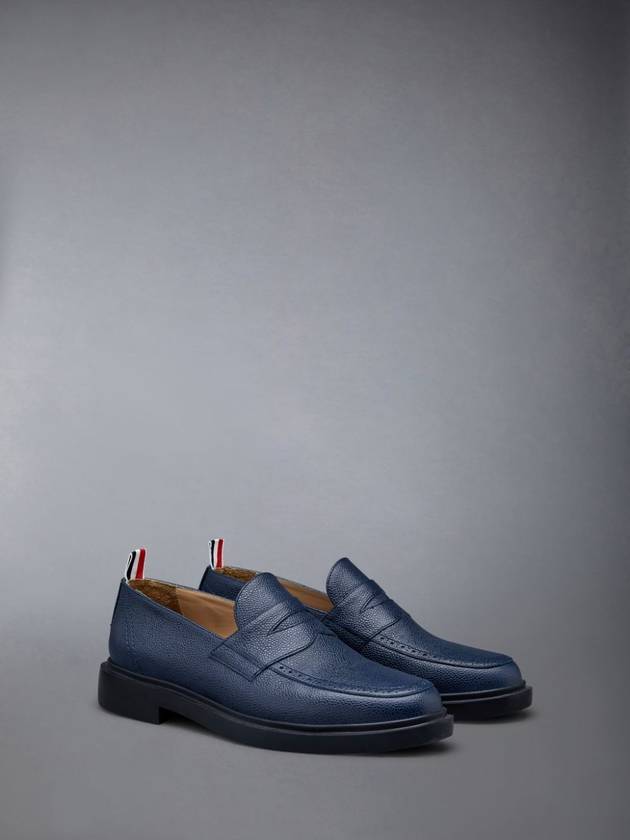 Classic Leather Penny Loafers Blue - THOM BROWNE - BALAAN 3