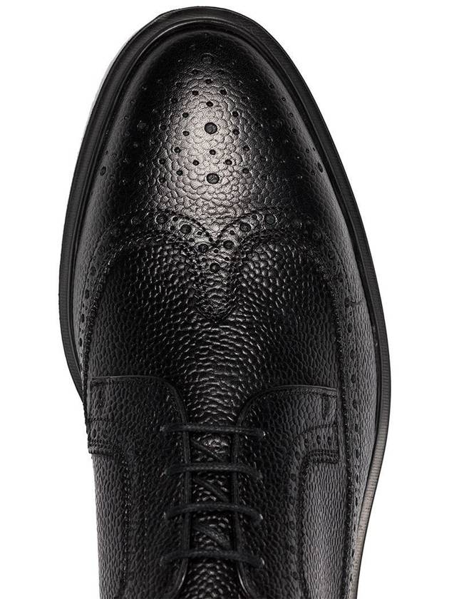 Men's Classic Long Wing Brogue Lace Up Brogue Shoes Black - THOM BROWNE - BALAAN 3