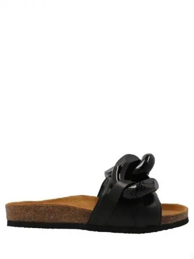 Black chain embellished slides - JW ANDERSON - BALAAN 1