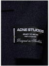 Logo Label Wool Single Coat Dark Navy - ACNE STUDIOS - BALAAN 5