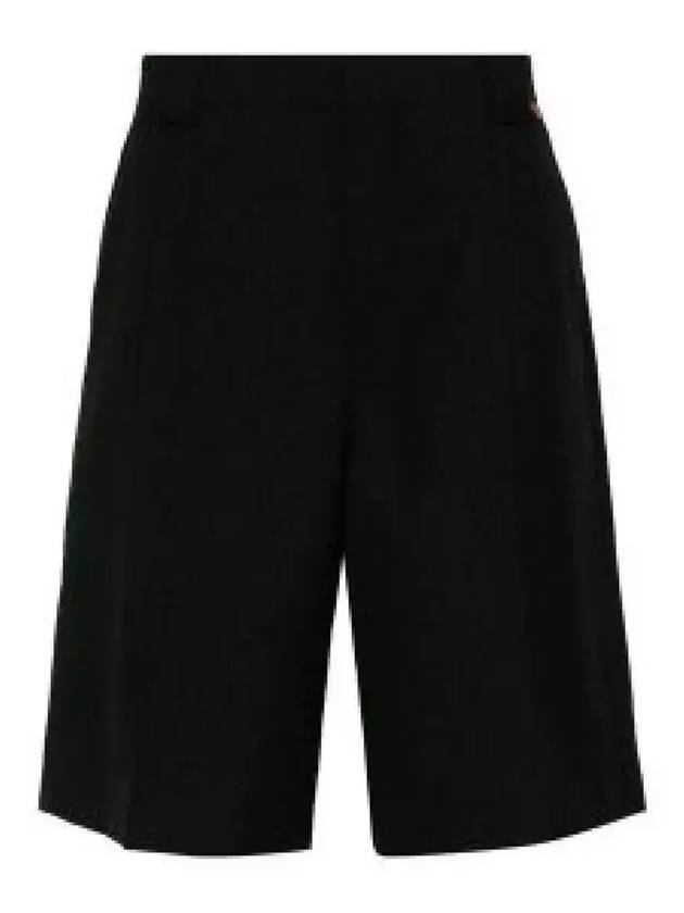 Web wool blend shorts black - GUCCI - BALAAN 2