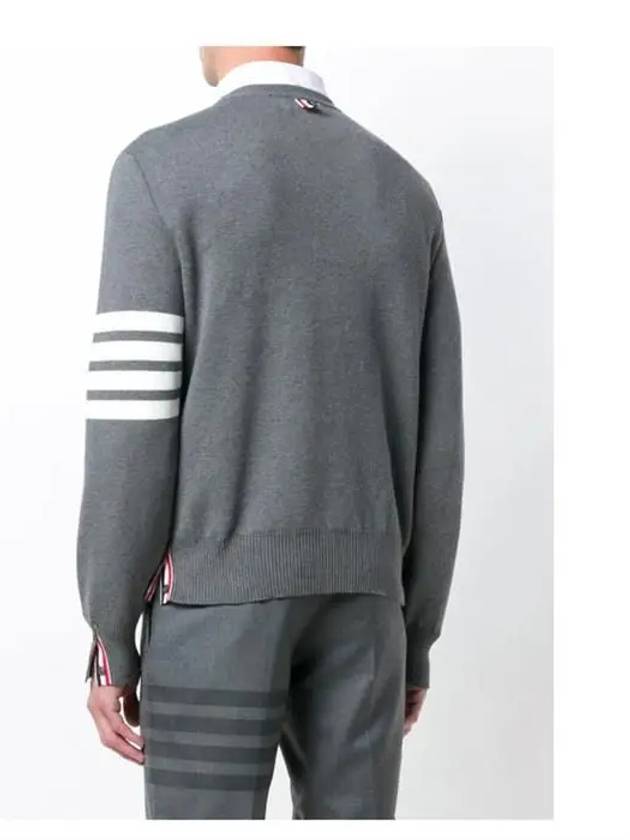 4 Bar Armband Milano Stitch Knit Top Mid Grey - THOM BROWNE - BALAAN 5