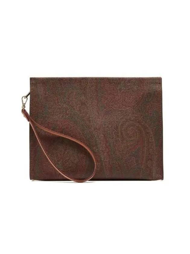 Paisley Print Clutch Bag Brown - ETRO - BALAAN 3