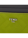 Men's FF Leather Card Wallet Green - FENDI - 7