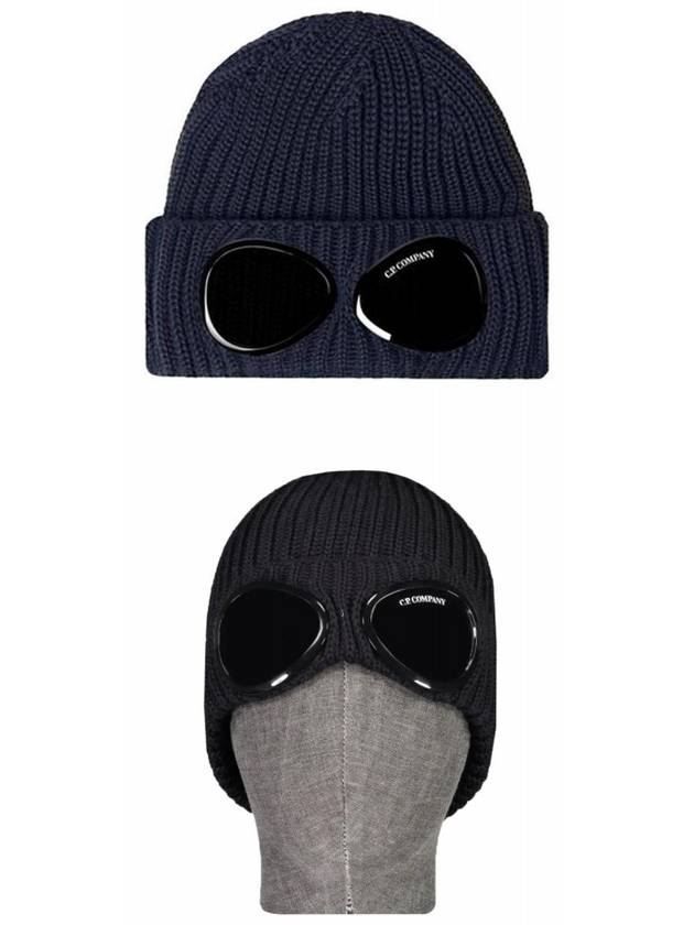 Goggles Merino Wool Beanie Navy - CP COMPANY - BALAAN 6