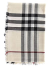 Checked Wool Scarf Beige - BURBERRY - BALAAN 4