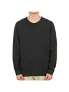 Men's Round Neck Sweatshirt Black - CP COMPANY - BALAAN 1