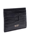 Logo Crocodile Card Wallet Black - TOM FORD - BALAAN 4