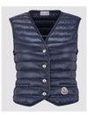 Women's Down Vest Night Blue - MONCLER - BALAAN 3