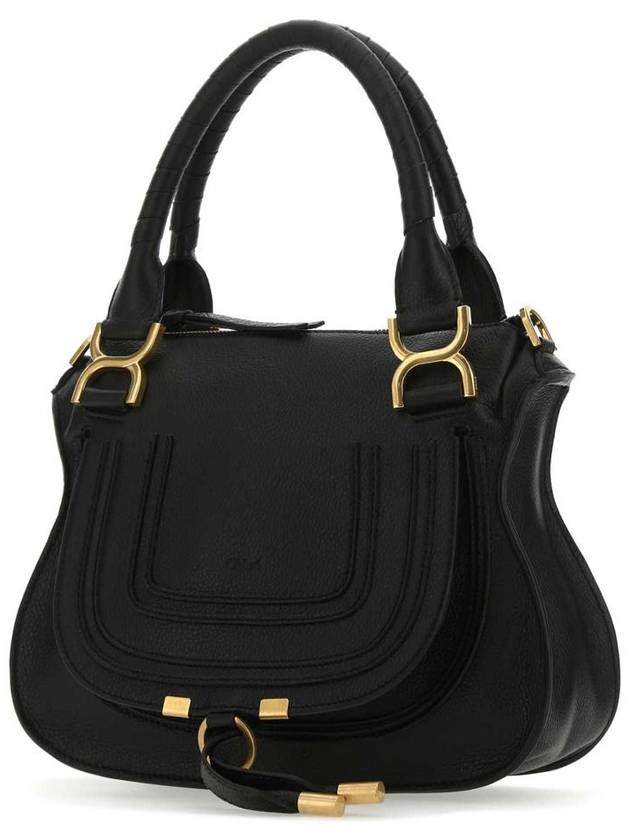 Marcie Grained Leather Tote Bag Black - CHLOE - BALAAN 3