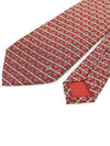 100 silk red beige pattern tie - CELINE - BALAAN 4