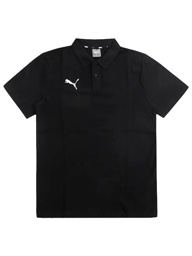 Men's Team Goal Casual Polo Shirt Black - PUMA - BALAAN 3