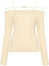 Women's Sierra Signature Long Sleeve T-Shirt Beige - JACQUEMUS - BALAAN 2