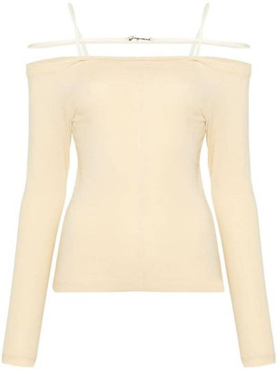 Women's Sierra Signature Long Sleeve T-Shirt Beige - JACQUEMUS - BALAAN 2