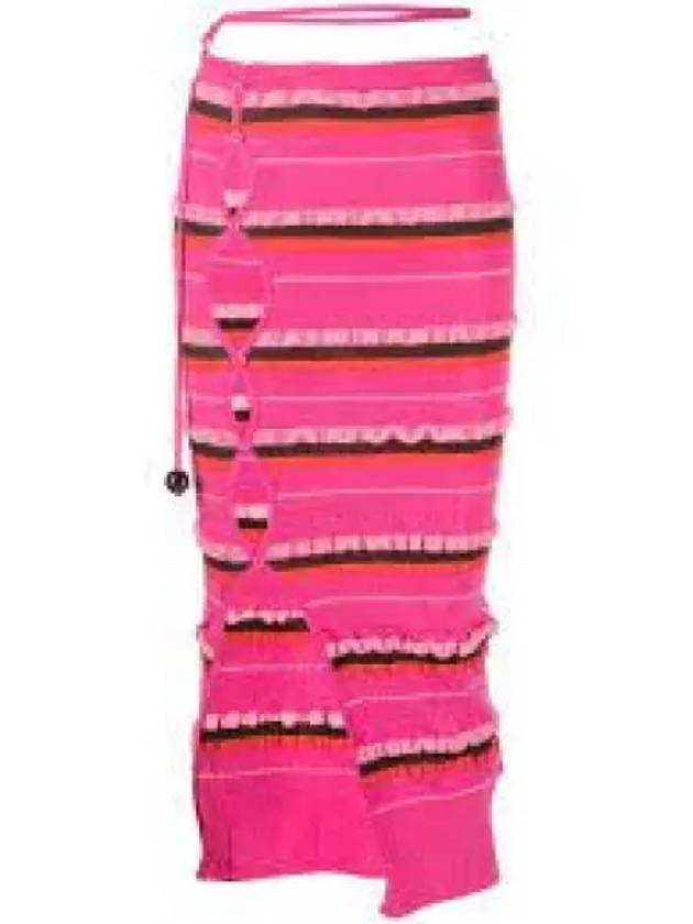 Women's La Jupe Maille Concha H-Line Skirt Pink - JACQUEMUS - BALAAN 2