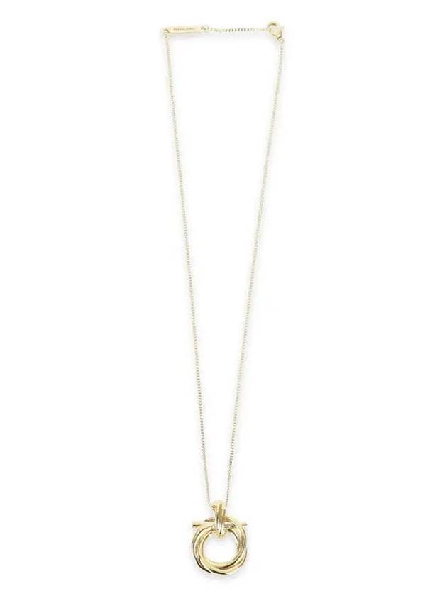 Gancini Pendant Necklace Gold - SALVATORE FERRAGAMO - BALAAN 2