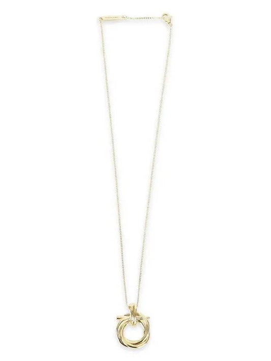 Gancini Pendant Necklace Gold - SALVATORE FERRAGAMO - BALAAN 2