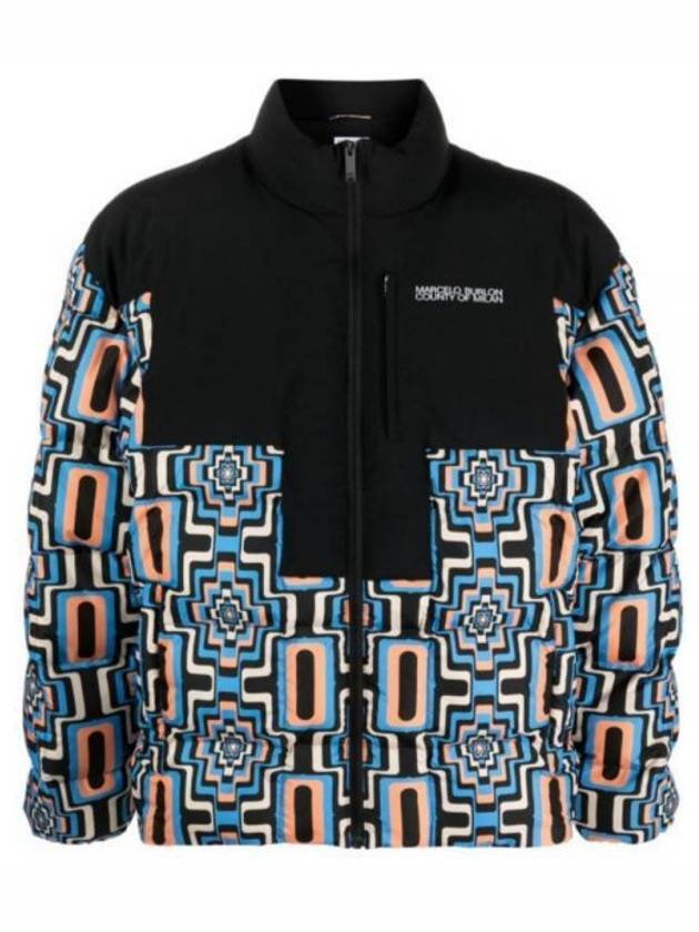 Geometric Print Quilted Zipper Padded - MARCELO BURLON - BALAAN 2