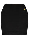 Logo Bea Mini H Line Skirt Black - VIVIENNE WESTWOOD - BALAAN 2