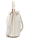 T Timeless Leather Micro Logo Bucket Bag White - TOD'S - BALAAN 4