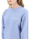 California Crew Neck Cotton Sweatshirt Light Blue - SPORTY & RICH - BALAAN 4