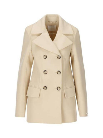 Yana Wool Double Coat Beige - MAX MARA SPORTMAX - BALAAN 1