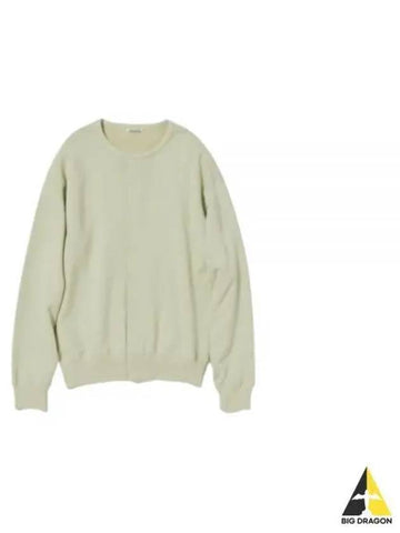 HEAVY BD SWEAT CARDIGAN LIGHT GREEN A24SC02BU - AURALEE - BALAAN 1