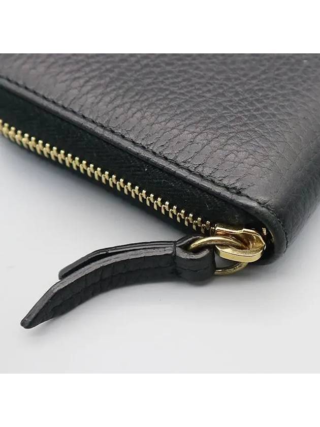 456117 Black color GG Marmont zipper leather zip up long wallet - GUCCI - BALAAN 4