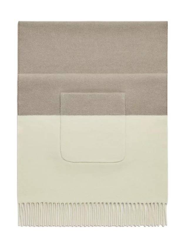 Allumette A Poches Muffler Grey Ivory - HERMES - BALAAN 2