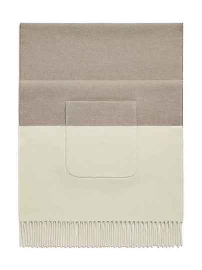 Allumette A Poches Muffler Grey Ivory - HERMES - BALAAN 2