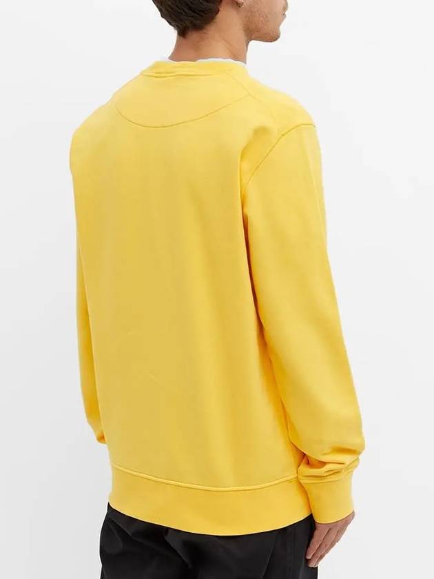 Wappen Patch Crew Neck Sweatshirt Yellow - STONE ISLAND - BALAAN 5