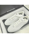 CC Logo Calfskin Low Top Sneakers White - CHANEL - BALAAN 8