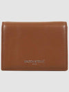 Tri-Fold Leather Half Wallet Brown - MAISON KITSUNE - BALAAN 2