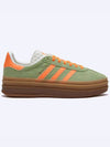 Gazelle Bold Suede Low Top Sneakers Semi Green Spark - ADIDAS - BALAAN 3