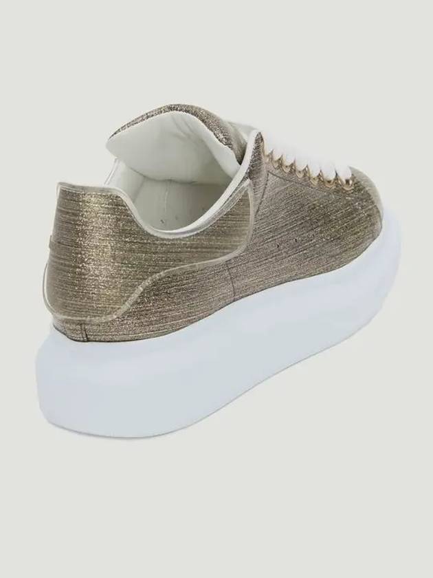 Oversized Glitter Low Top Sneakers Gold - ALEXANDER MCQUEEN - BALAAN 3