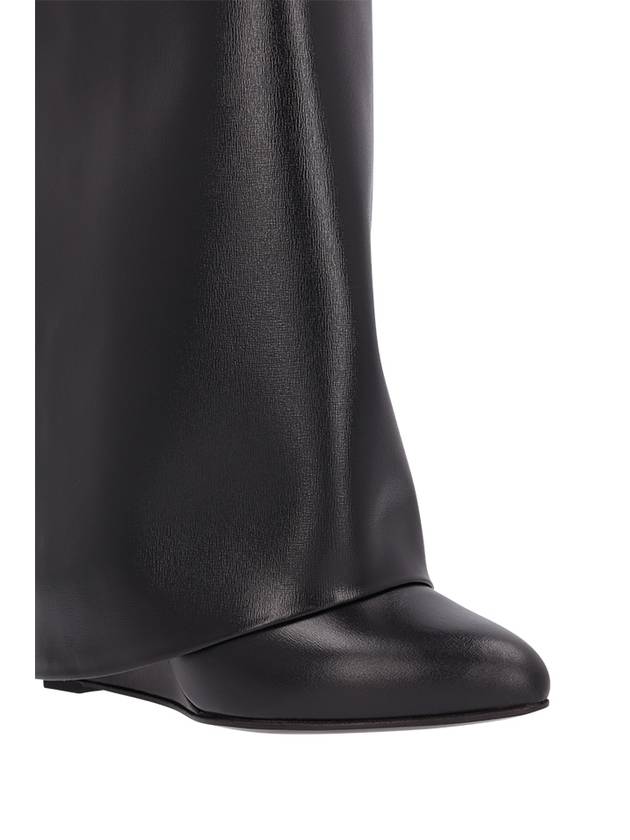 SHARK LOCK WIDE LEATHER BOOTS - GIVENCHY - BALAAN 7